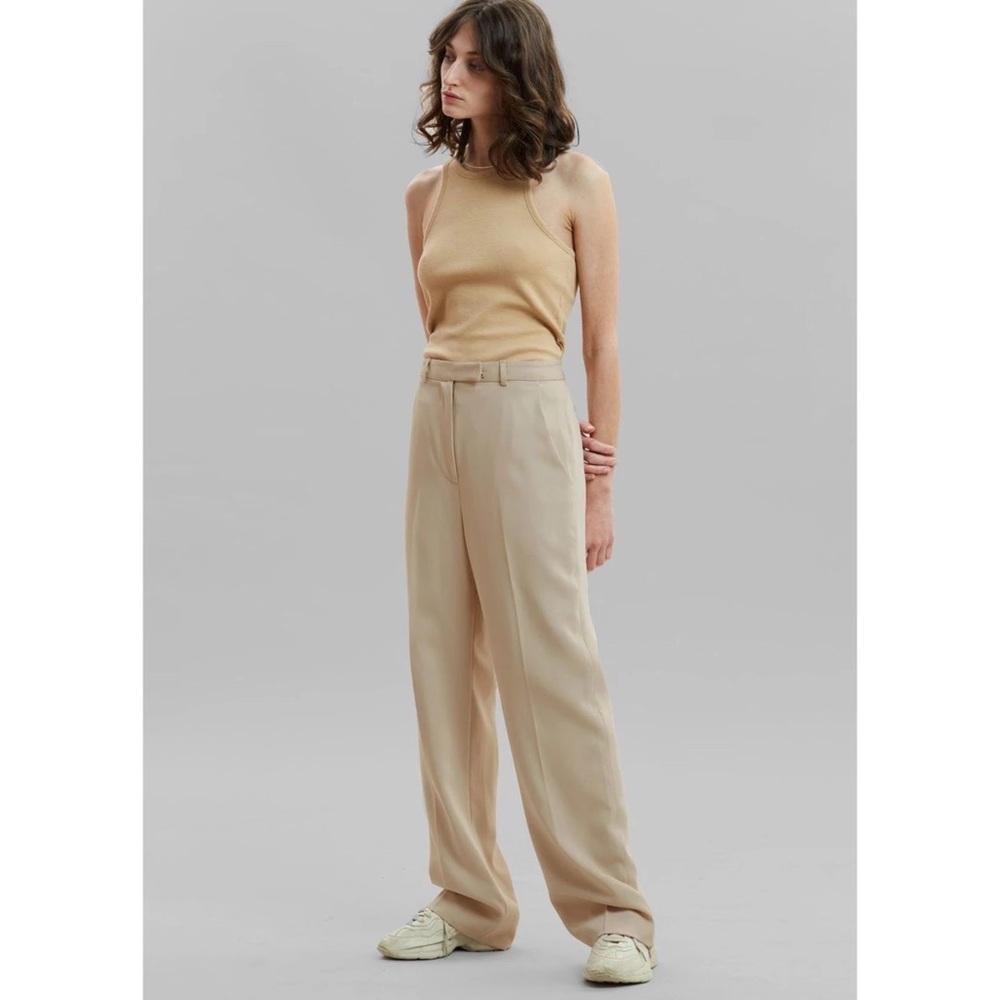 New The Frankie Shop Isla tailored trousers in Natural Size Large